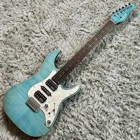 Schecter L-SD-DX-24-VTR/R Aqua Blue 实物图