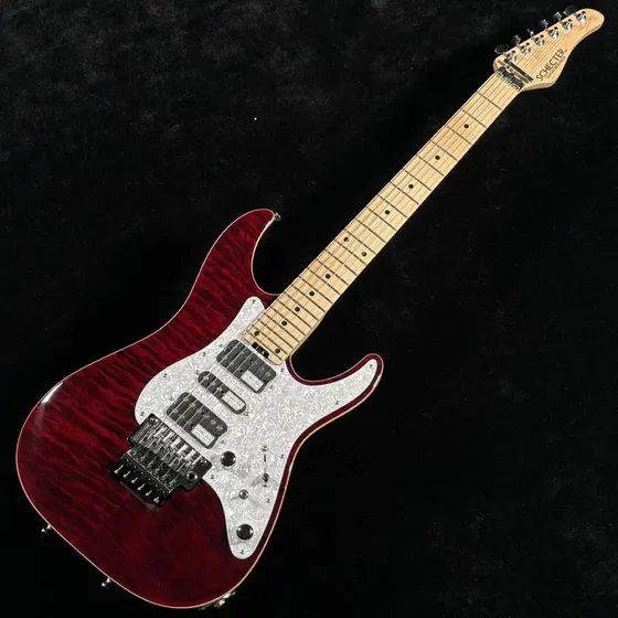 Schecter SD-2-24-AL See-Through Red 实物图