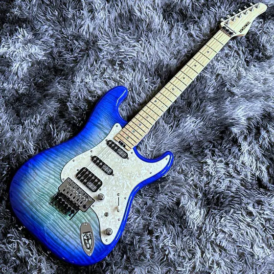 Schecter ST-4-22-CTM-FRT Indigo Light Blue 实物图