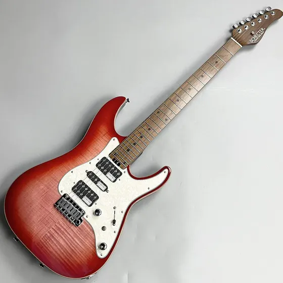Schecter SD-2-24-AL-VTR-FM/RM See-Through Orange 实物图