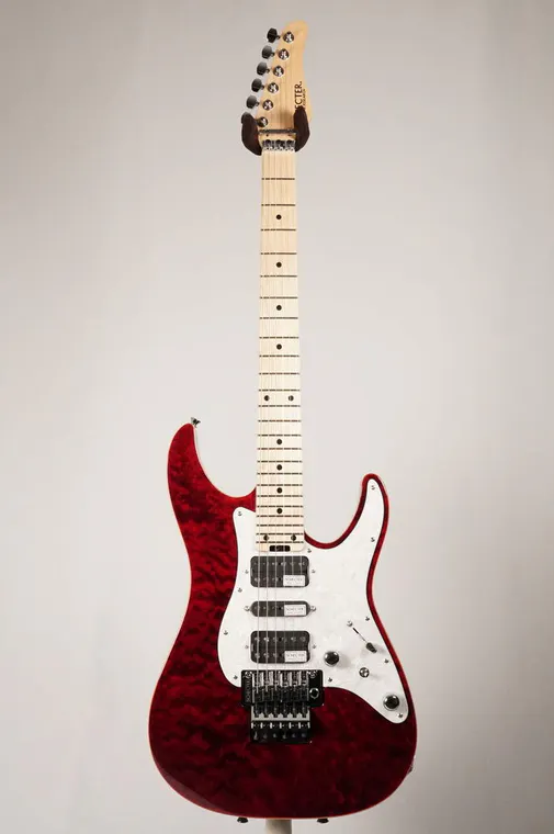 Schecter SD-2-24-AL See-Through Red 实物图