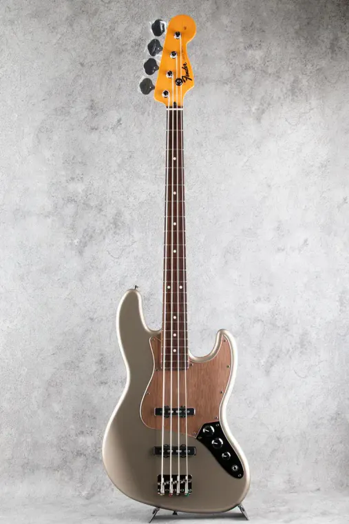 Fender Made in Japan Hybrid II 2026 Collection Jazz Bass Matte Champagne Mirage 实物图
