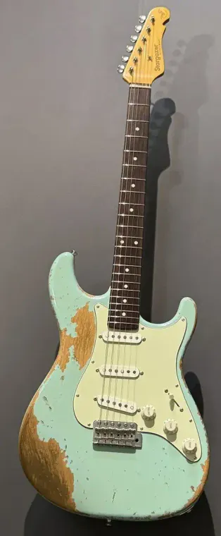 Sugi Stargazer SSS Alder/Vintage Rosewood FB · Surf Green Heavy Aged Surf Green Heavy Aged 实物图
