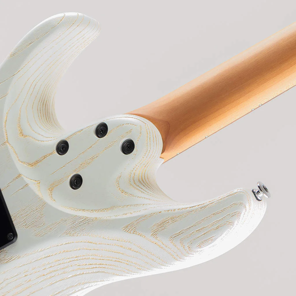 Ibanez AZ2402AR-CGW · Coarse Grain White Flat · Neck joint and rear contour