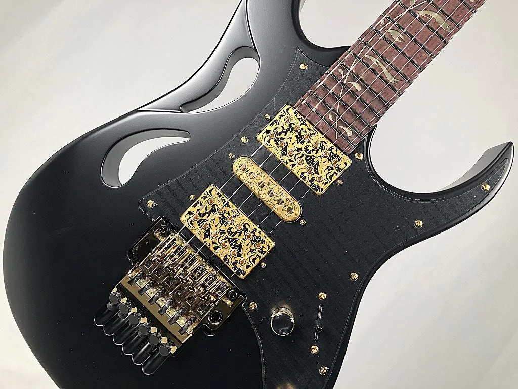 Ibanez PIA3761-XB · Onyx Black · Pickups, bridge and controls
