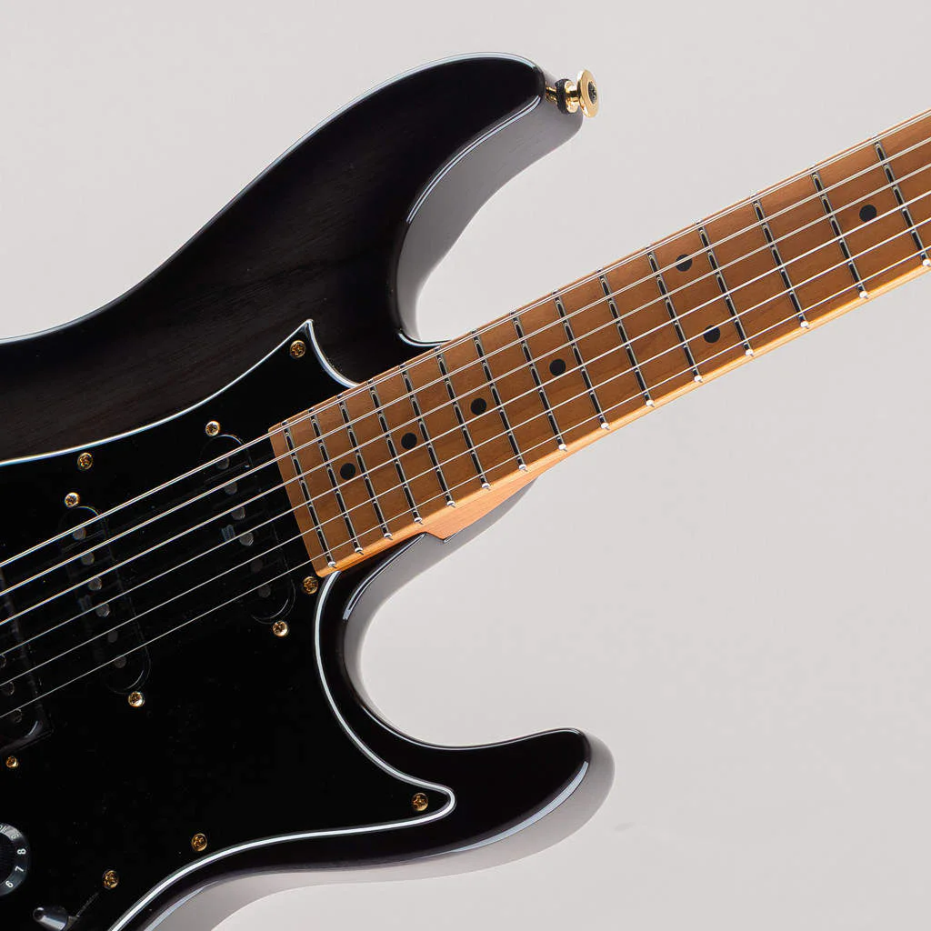 Ibanez AZ2204AG-TGB · Transparent Gray Burst · Actual instrument: angled body view