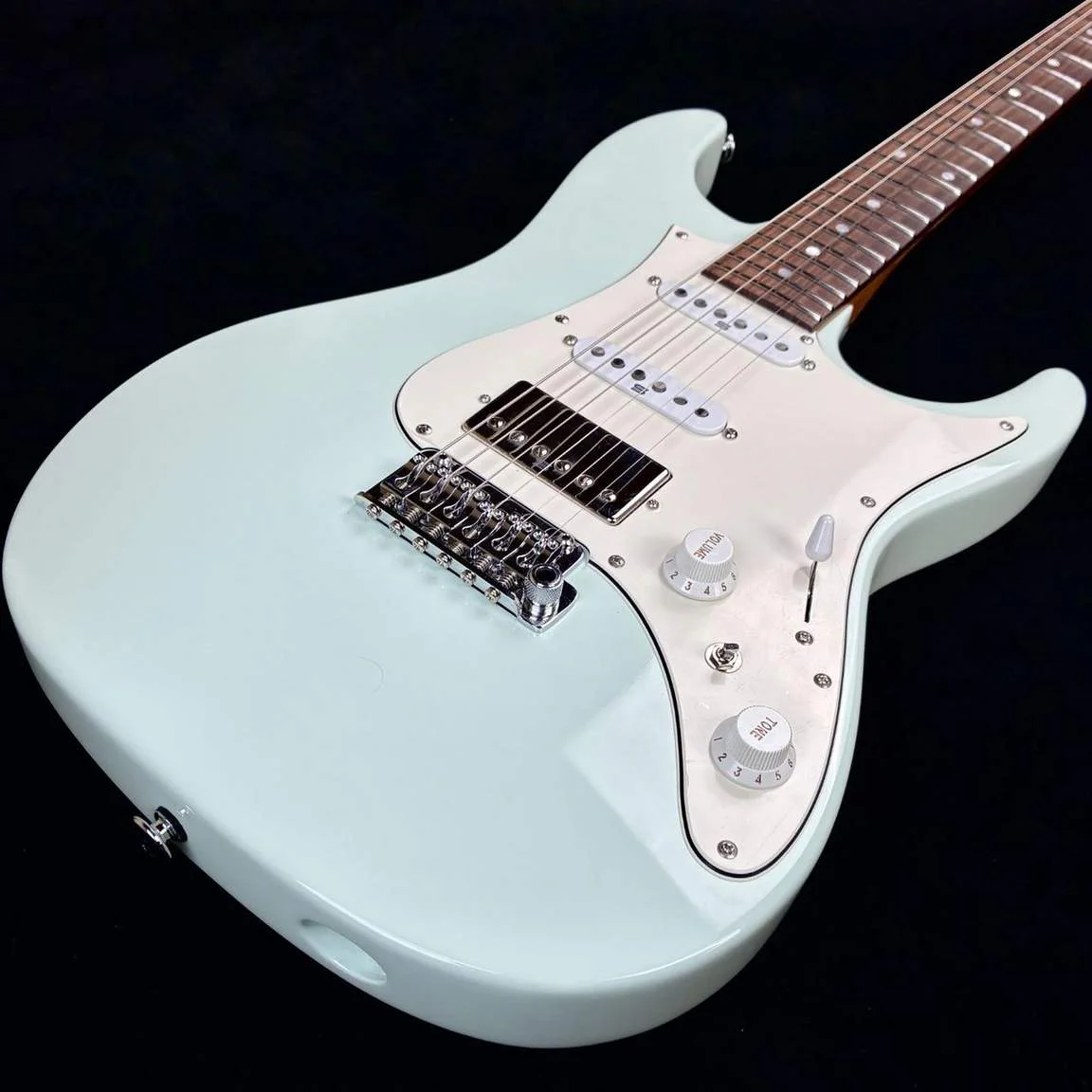 Ibanez AZ2204NW-MGR · Mint Green · Actual instrument: angled body view