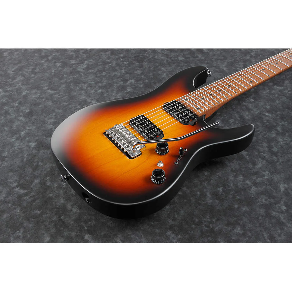 Ibanez AZ24027-TFF · Tri Fade Burst Flat · Manufacturer model reference: angled body view