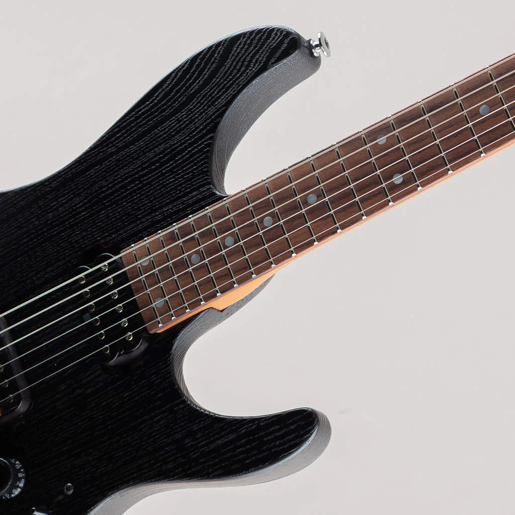Ibanez AZ2402AR-CGB · Coarse Grain Black Flat · Actual instrument: neck and fingerboard front