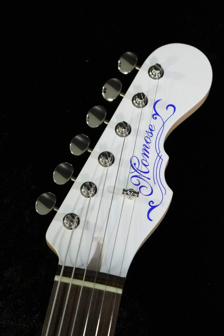 Momose MC1-ADZ-BL/R WH/OIL-MH · White Oil · Actual headstock front