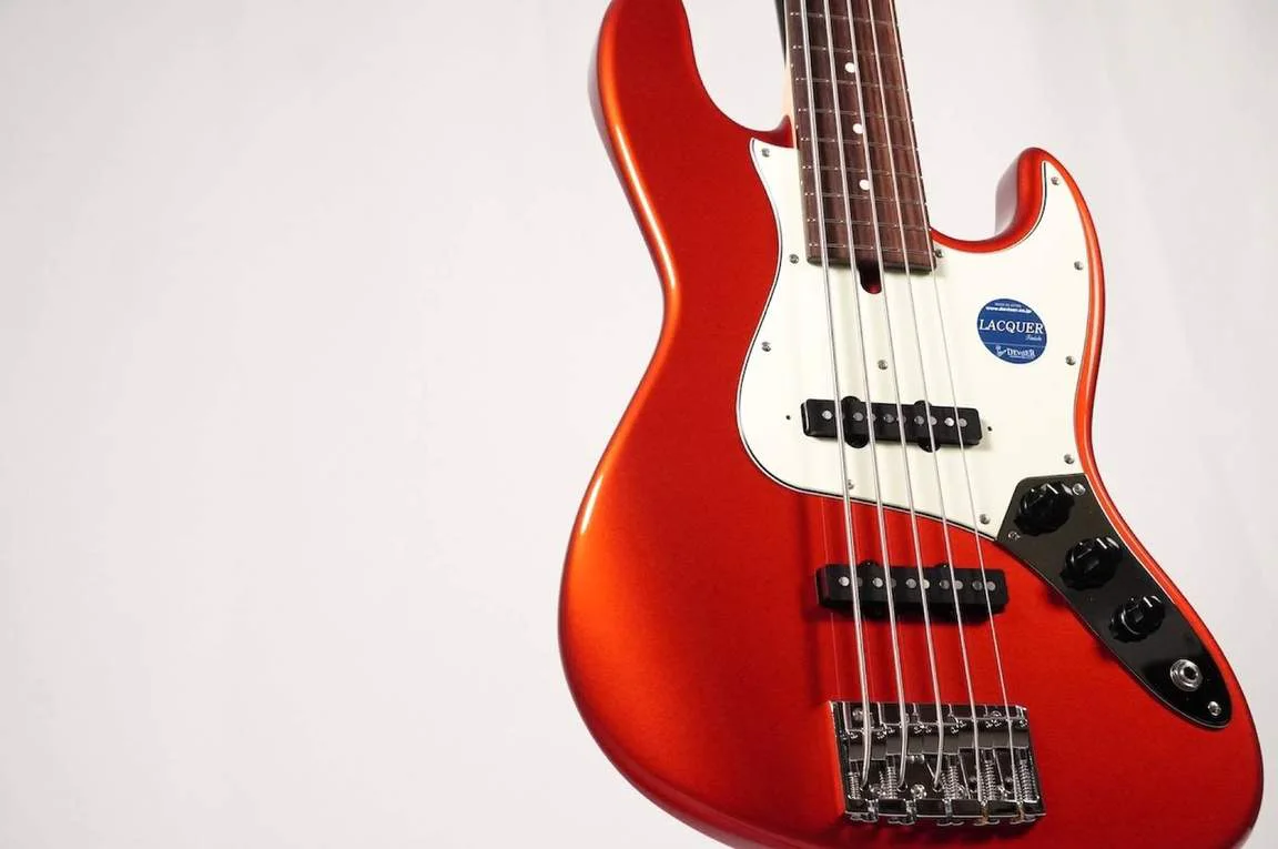Momose MJ-Five1-STD/R · Old Candy Apple Red · Actual instrument detail 1