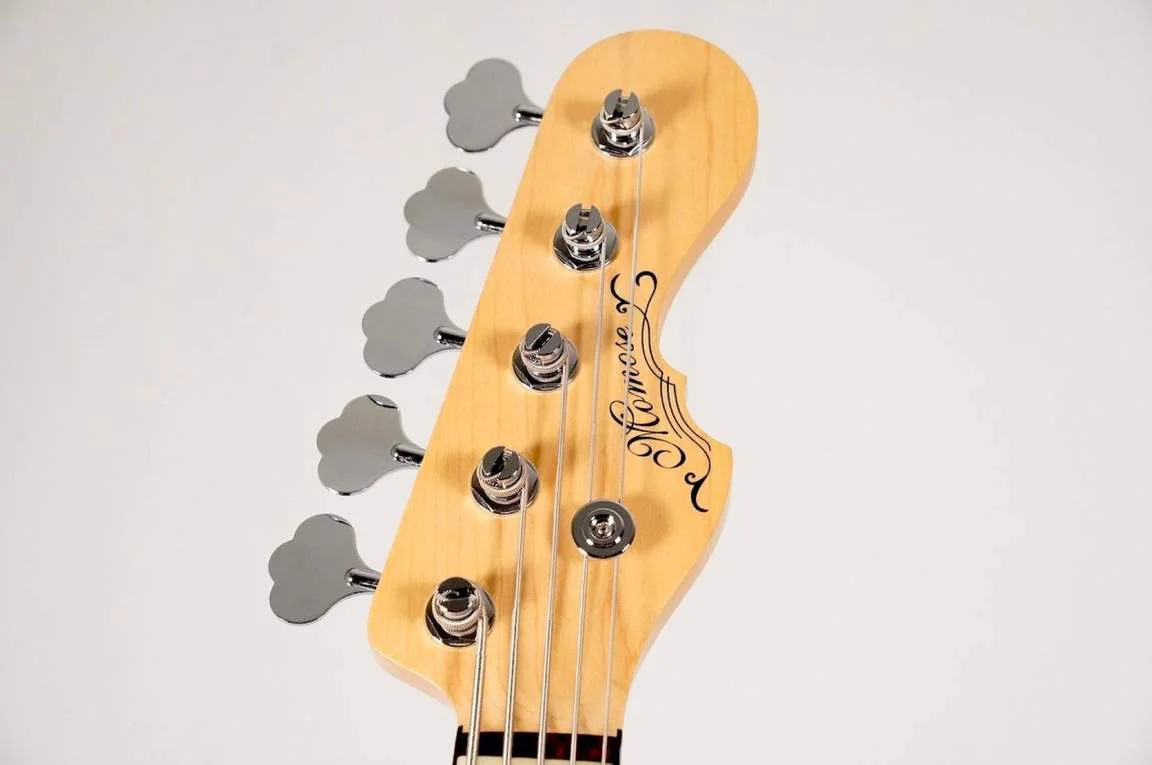Momose MJ-Five1-STD/R · Old Candy Apple Red · Actual headstock front