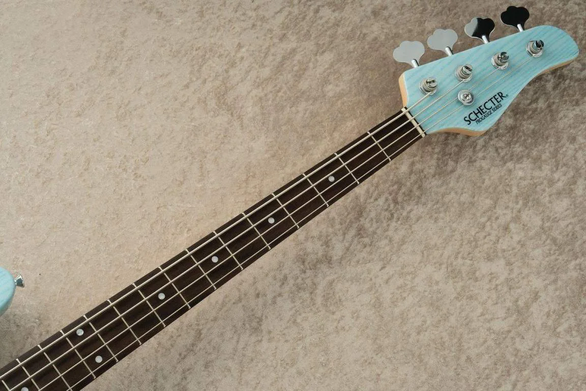 Schecter CB-1-AS · See-Through Sonic Blue · 实物细节照片 3