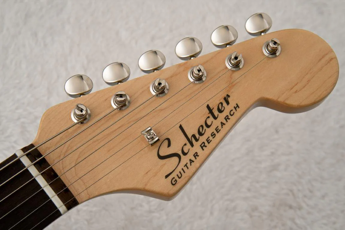 Schecter PS-JM-AL/R · Lake Placid Blue · 实物琴头正面