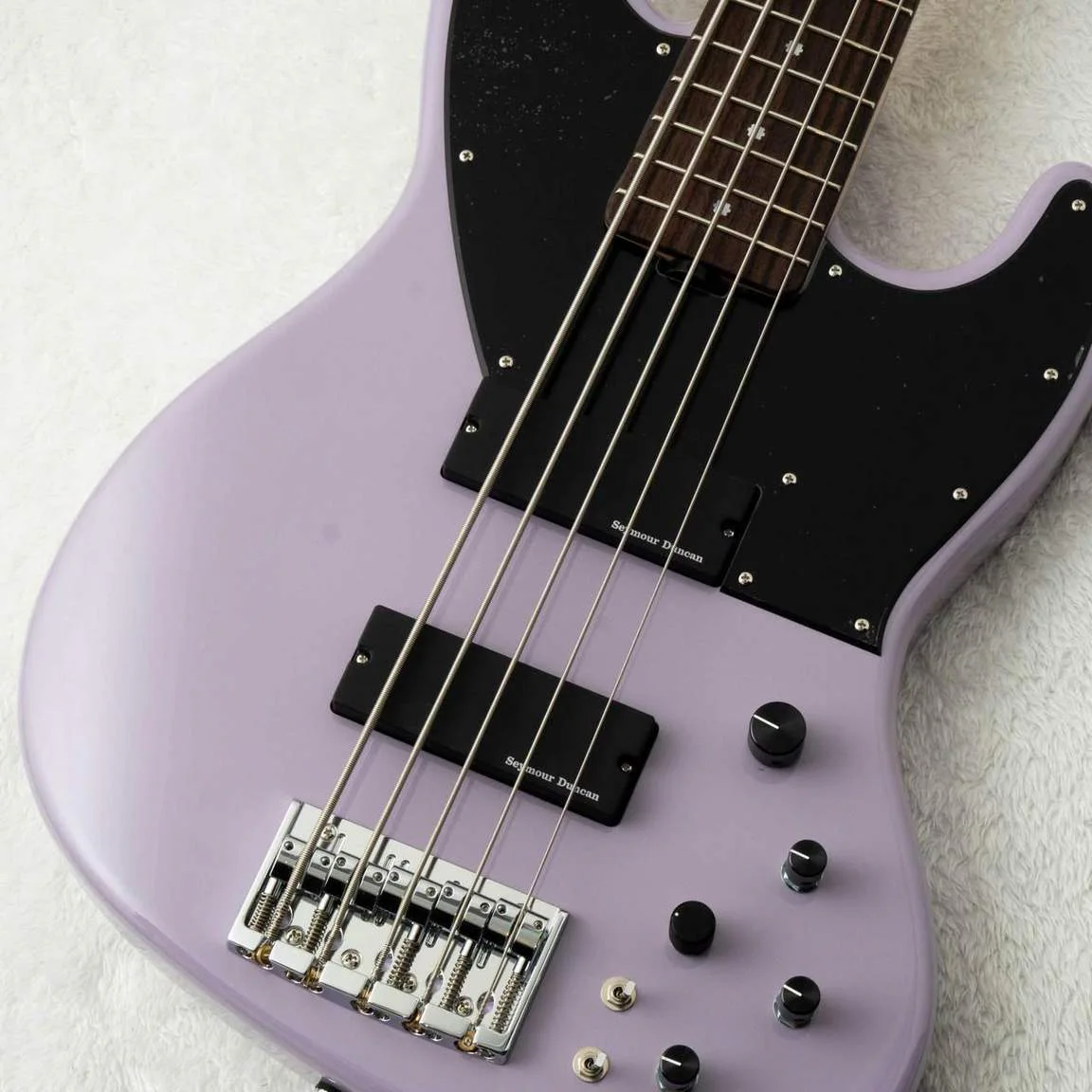 Schecter AC-EXB-5-AveMujica/Timoris/SIG · See-Through Lilac · Actual instrument detail 3