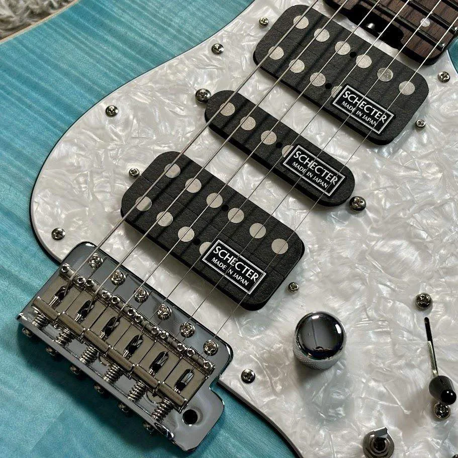 Schecter L-SD-DX-24-VTR/R · Aqua Blue · 实物细节照片 2