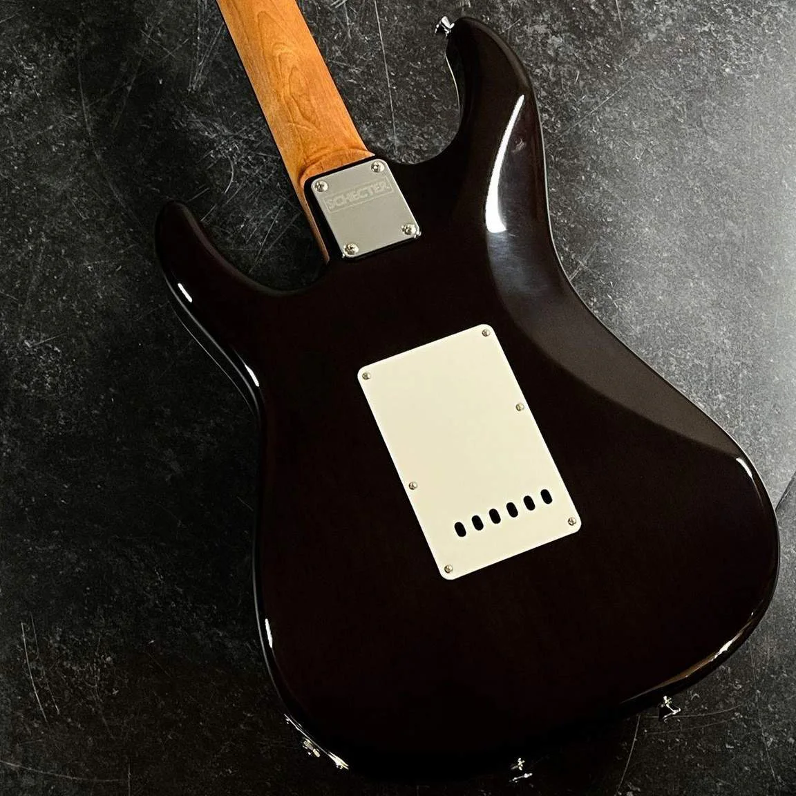 Schecter SD-2-24-AL-VTR-W PRSB/RM/R · Purple-Red Sunburst · Actual instrument detail 3