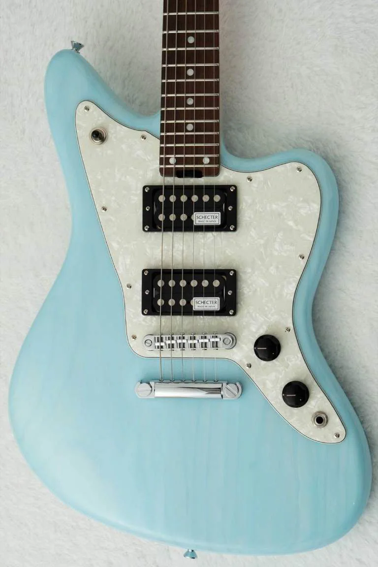 Schecter AR-06-2H-AS · See-Through Sonic Blue · Actual instrument, body front
