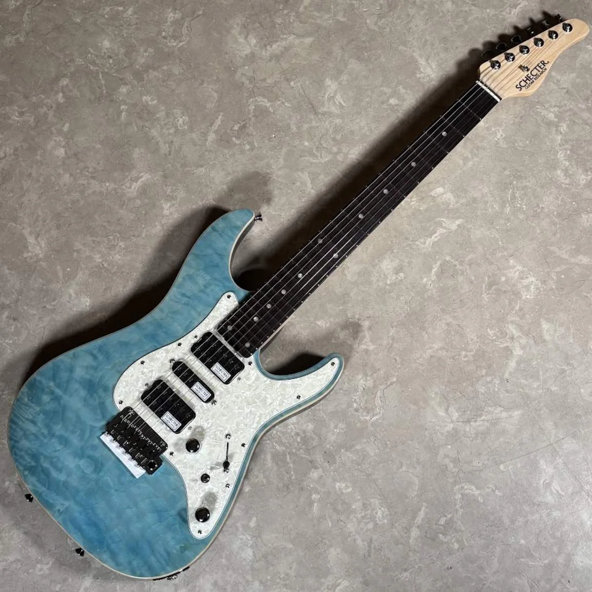 Schecter SD-2-24-AL-VTR/R · See-Through Blue