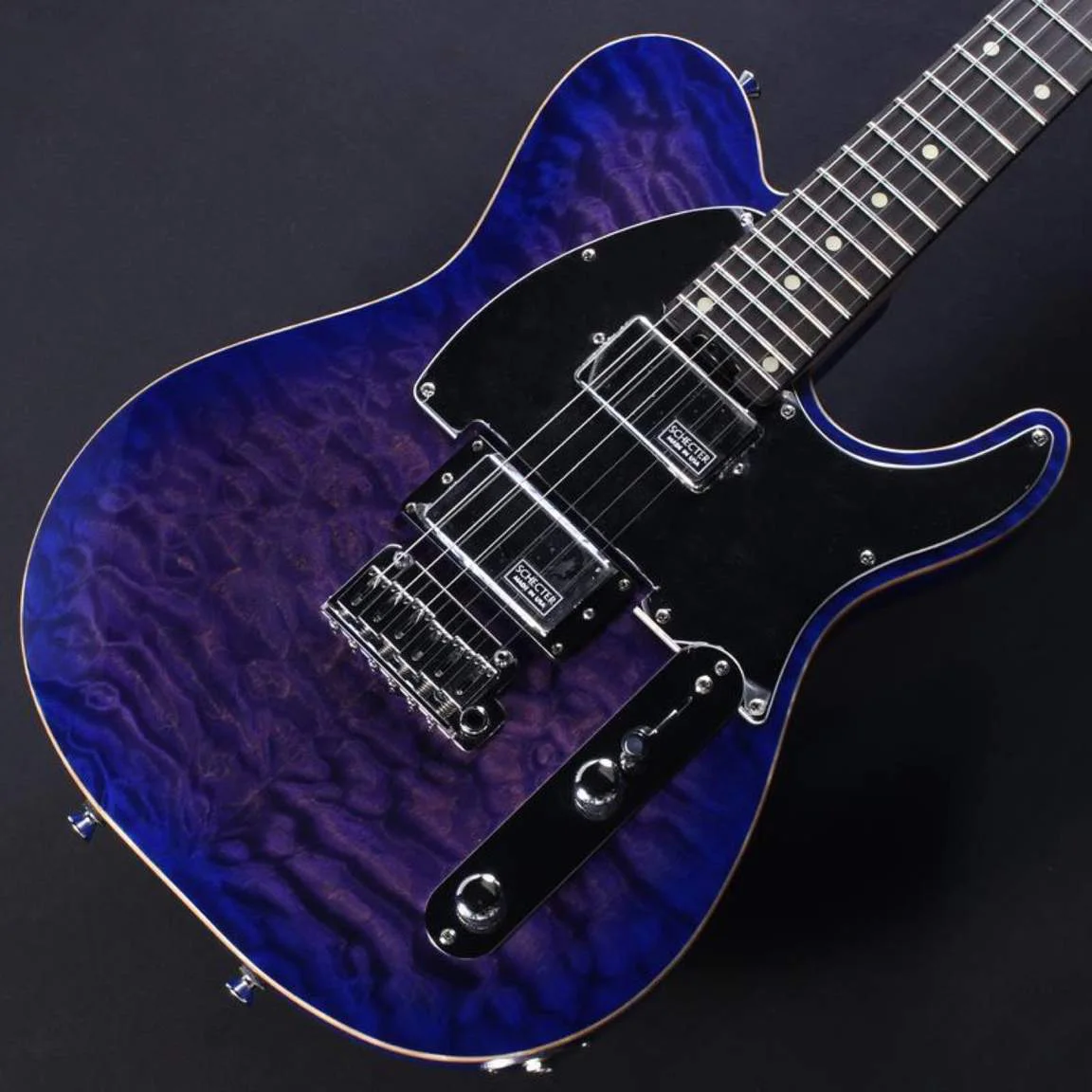 Schecter PT-24-CTM-VTR · Trans Purple Burst · Actual instrument, body front