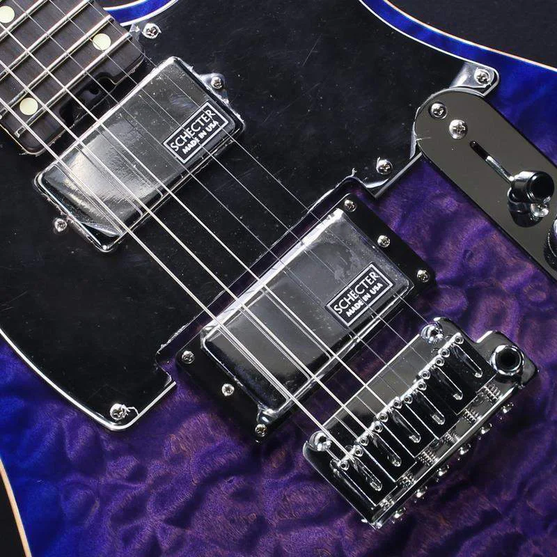 Schecter PT-24-CTM-VTR · Trans Purple Burst · Actual instrument detail 2