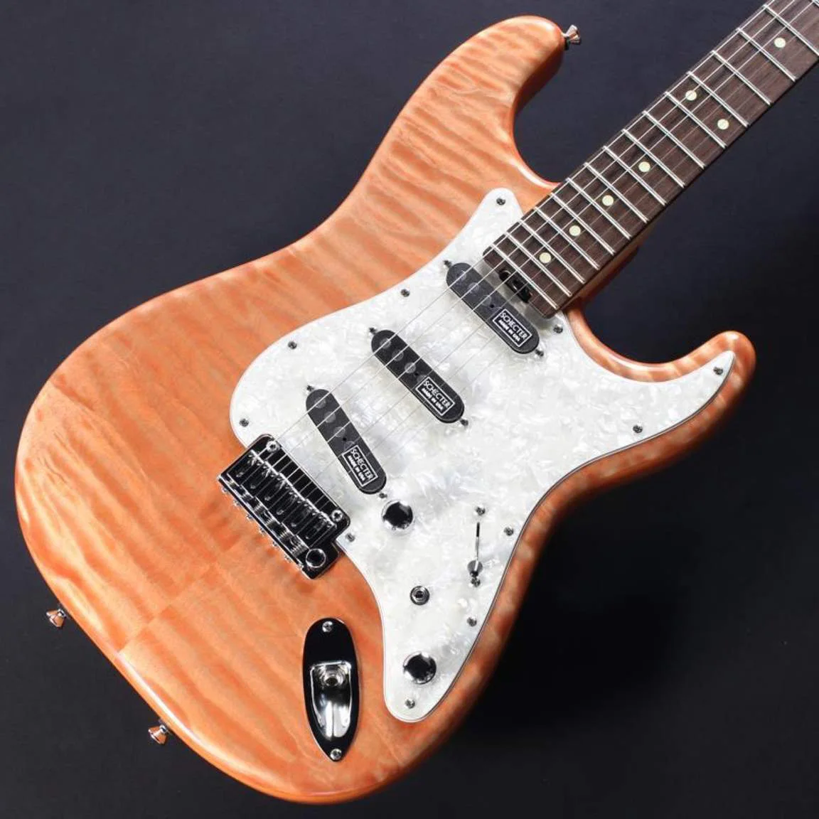 Schecter ST3-22-CTM-VTR · Strawberry Ice · Actual instrument, body front