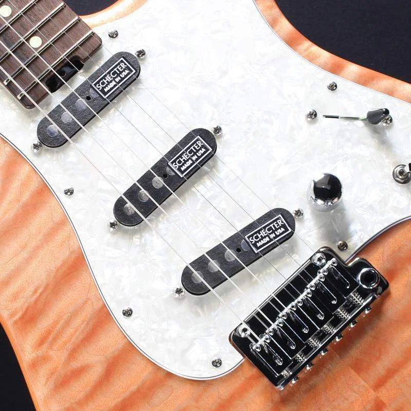 Schecter ST3-22-CTM-VTR · Strawberry Ice · Actual instrument detail 1
