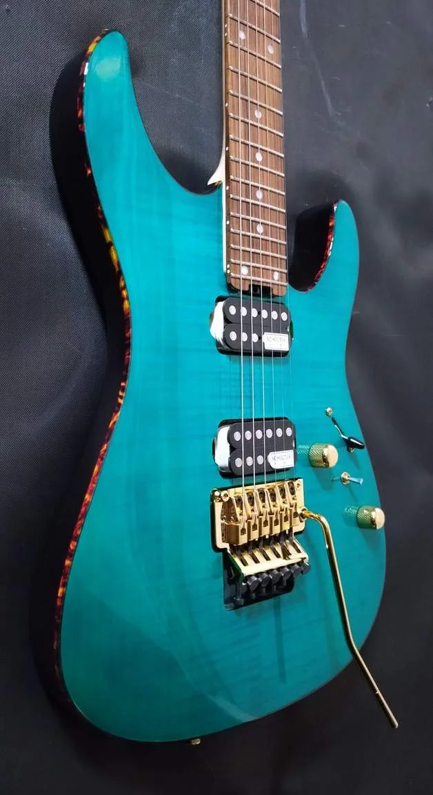 Schecter NV-4-24-AL-FM/OGR/R · See-Through Orange · Actual instrument detail