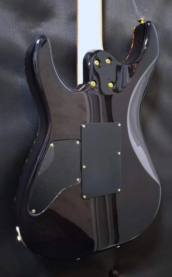 Schecter NV-4-24-AL-FM/OGR/R · See-Through Orange · Actual instrument detail 5