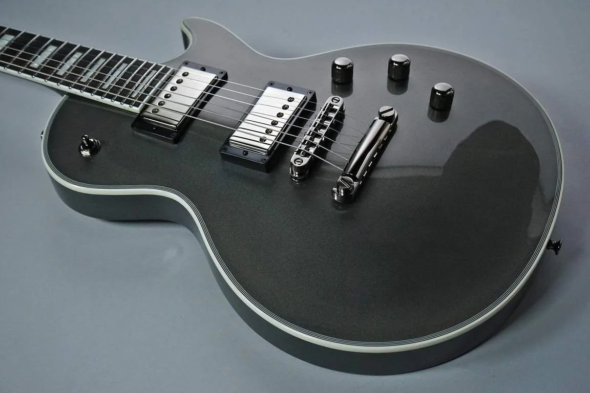 Schecter L-LP-24-CTM/E · Skyline Grey Metallic · Actual instrument detail 1