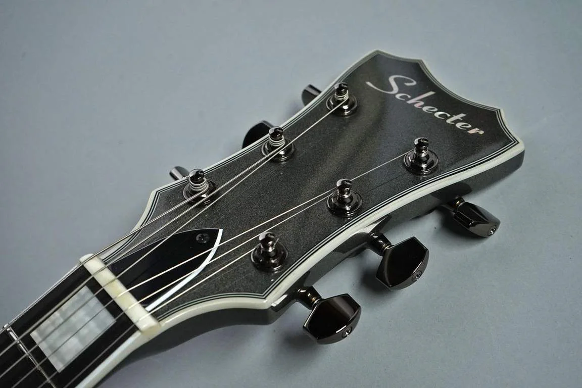 Schecter L-LP-24-CTM/E · Skyline Grey Metallic · Actual instrument detail 2
