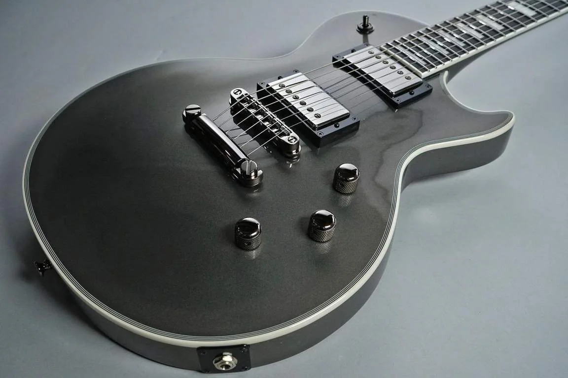 Schecter L-LP-24-CTM/E · Skyline Grey Metallic · Actual instrument detail 3