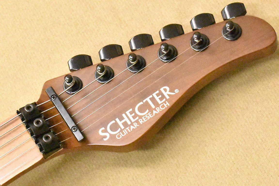 Schecter NV-2H-KO-CB/PS/RN · Yellow Blue Burst · Actual instrument detail
