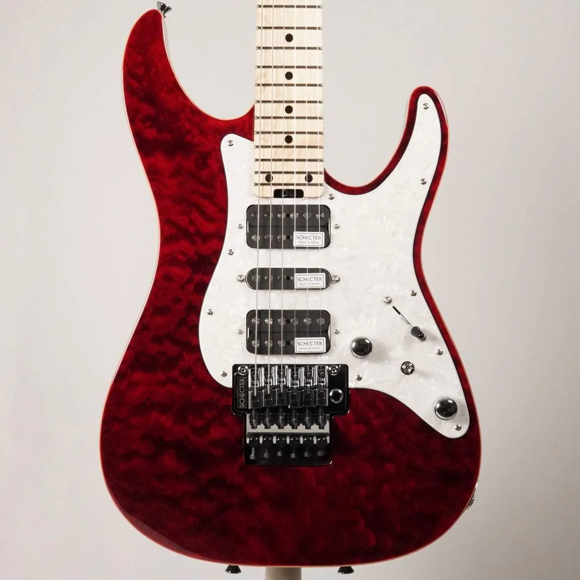 Schecter SD-2-24-AL · See-Through Red · SG-0135 · Actual instrument detail