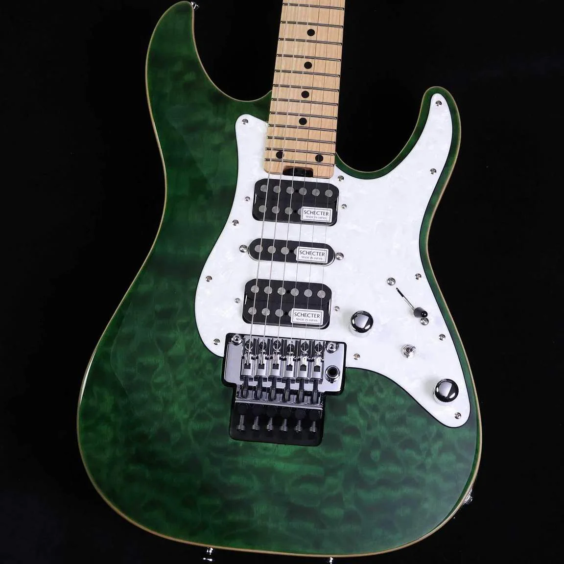 Schecter SD-2-24-AL/M · Green · Actual instrument detail 2