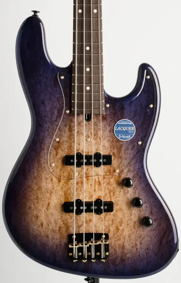 Momose MJ1-CTM Camphor Burl · BLU-B · 实物琴体与纹理