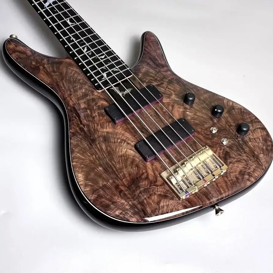 Sugi NB5E 432 WN-FC/ALD2P HH Bat · Natural · 琴体与琴桥细节