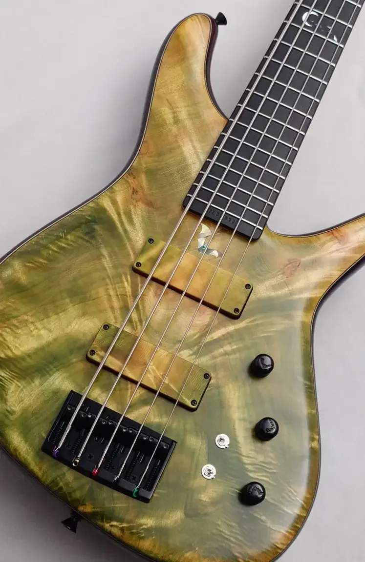 Sugi NB5E 432 2HH Fullmoon Maple/F-MAHO · Deep Forest Green · Instrument photo 2