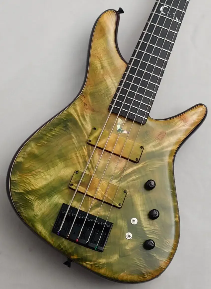 Sugi NB5E 432 2HH Fullmoon Maple/F-MAHO · Deep Forest Green · Instrument photo 3